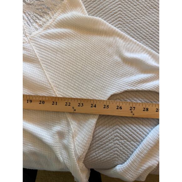 Free people spring valley lace trim thermal top S boho oversized - Picture 8 of 8